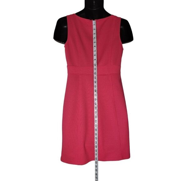 American Living Sheath Dress Women Sz 8 PInk Waffle Knit Full Zip Sleeveless - Picture 3 of 5